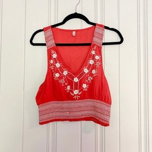 Free People Embroidered Top